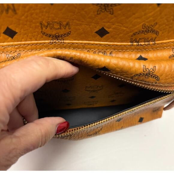 MCM Large Stark Studded Backpack Visetos Canvas | Cognac | Large | Authentic COA main image 11